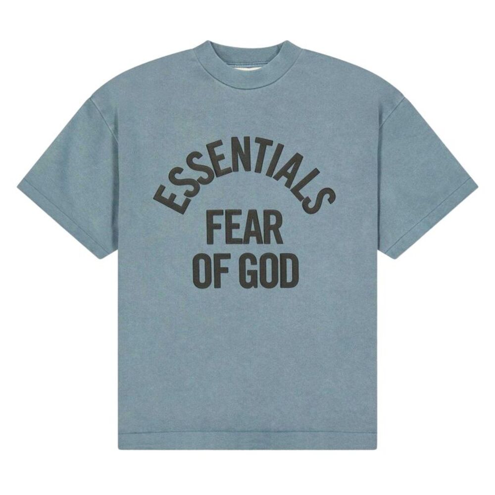 Fear Of God Essentials Childrens/Kids Chest Logo Regular T-Shirt / Coastal Blue
